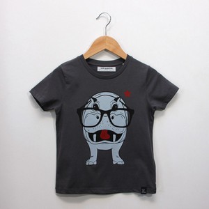 Kids t-shirt ‘Hippo opticmistic’ | Grey from zebrasaurus