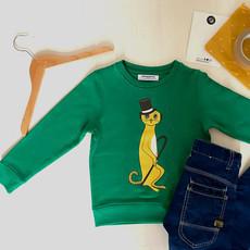 Kids sweater ‘Meerkat’ – Green via zebrasaurus