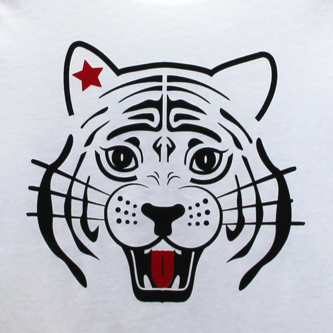 Kids long sleeve t-shirt ‘White as snow tiger’ – White from zebrasaurus