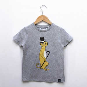 Kids t-shirt ‘Stok-staartje’ – Grey melange from zebrasaurus