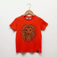 Kids t-shirt ‘Oeh Lion’ – Tangerine from zebrasaurus