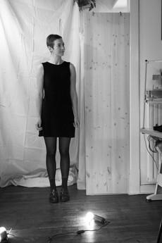 LITTLE BLACK VELVET dress via ZWAAN