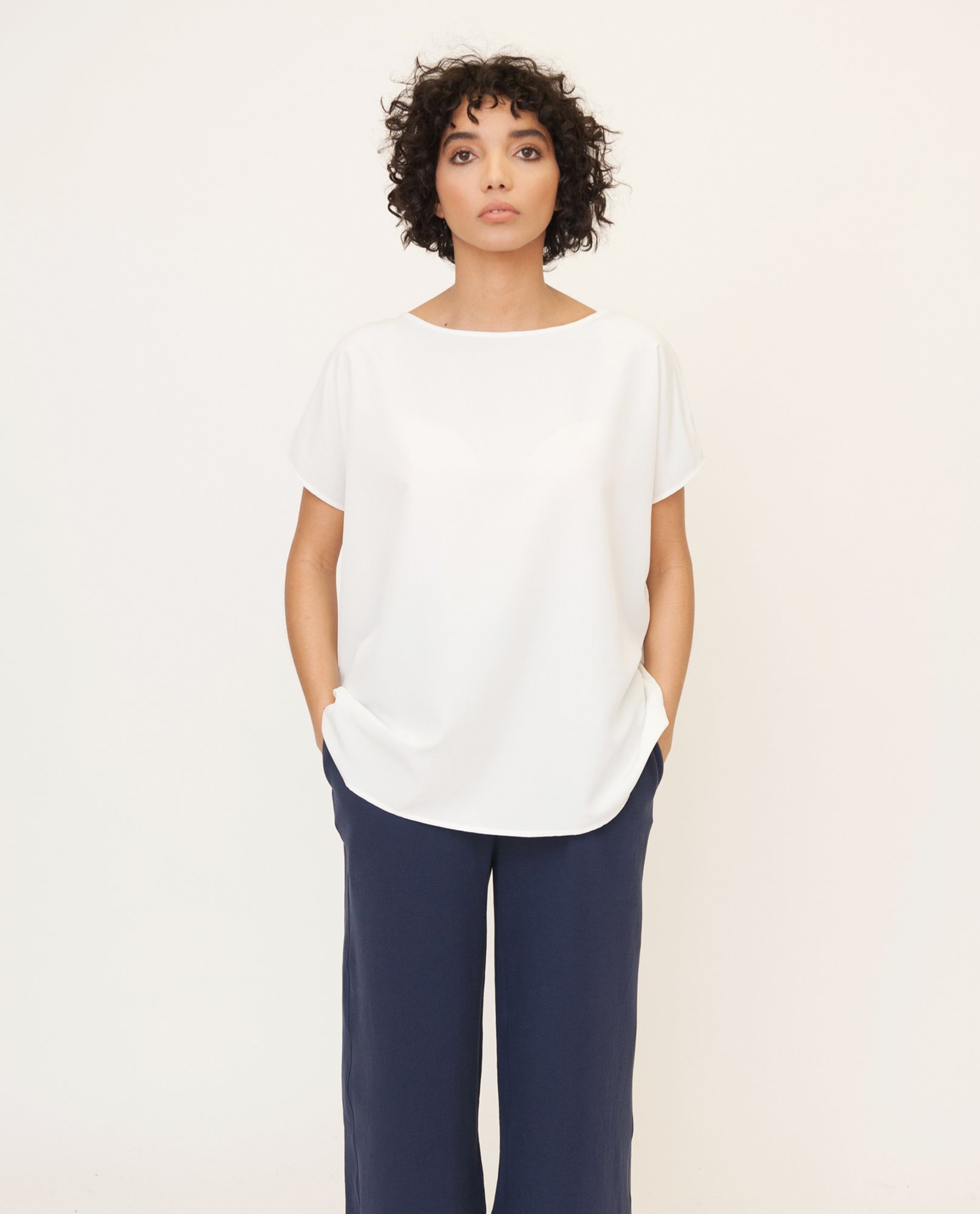 ALINE Modal Top In Off White from Beaumont Organic ALINE Modal Top In Off White from Beaumont Organic