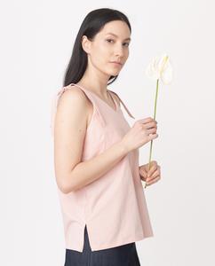 MAGGIE Organic Cotton Top In Coral from Beaumont Organic MAGGIE Organic Cotton Top In Coral from Beaumont Organic