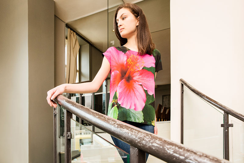 Viskose Shirt „Hieroglyphen der Natur“ from fabrari Viskose Shirt „Hieroglyphen der Natur“ from fabrari