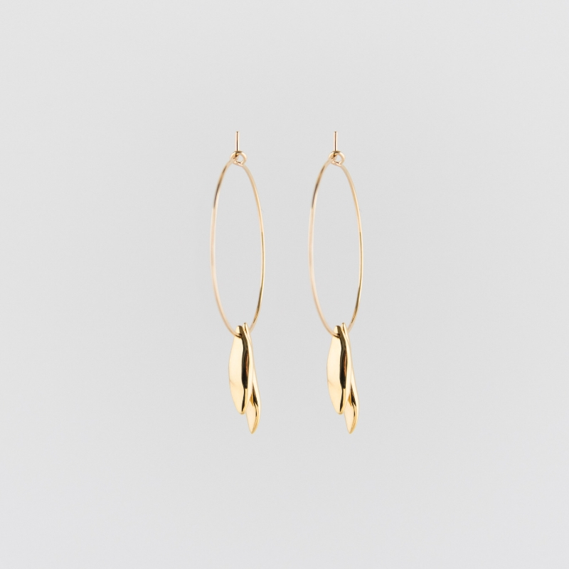 Flowerbeans large creole earrings gold SALE from Julia Otilia Flowerbeans large creole earrings gold SALE from Julia Otilia