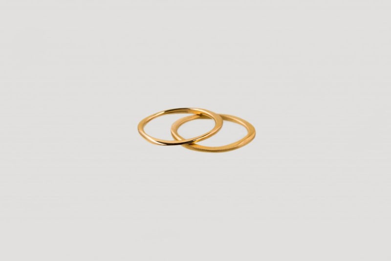 Infinity twin rings gold | mat & shiny finish from Julia Otilia Infinity twin rings gold | mat & shiny finish from Julia Otilia
