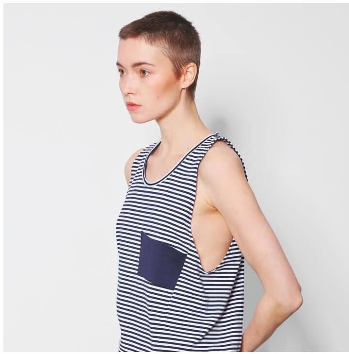 Jule Striped Unisex Tanktop from Mae Sue Jule Striped Unisex Tanktop from Mae Sue
