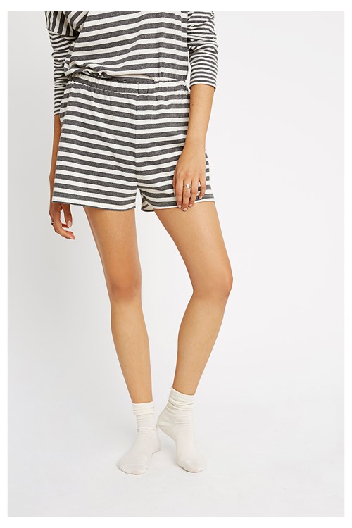Stripe Grey Pyjama Shorts from People Tree Stripe Grey Pyjama Shorts from People Tree