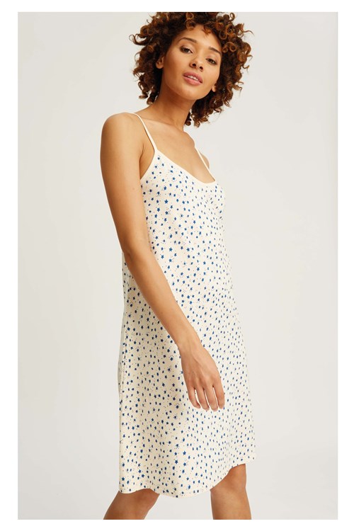 Stars Nightdress in Cream from People Tree Stars Nightdress in Cream from People Tree