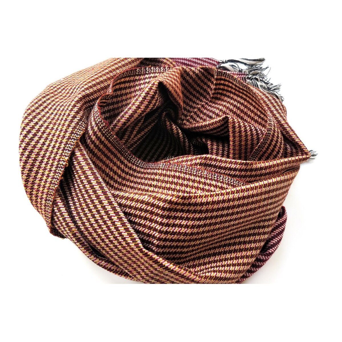 Rust Orange Checks Muffler from Siyana London Rust Orange Checks Muffler from Siyana London