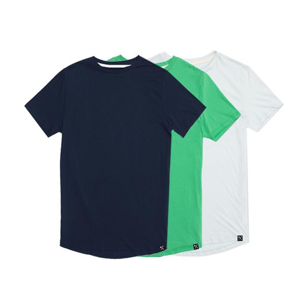 3 x : Navy + Green + Light Blue organic cotton T-shirt from The Driftwood Tales 3 x : Navy + Green + Light Blue organic cotton T-shirt from The Driftwood Tales